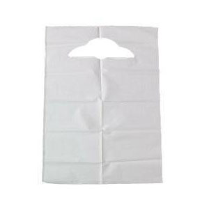 Tidi Thrifty Slipover Bib 18" x 32", White, 300/Case. Tissue/Poly. Comfortable, durable