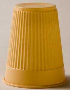 Tidi Beige 5 oz. Plastic Cups, Ribbed Design, Case of 1000