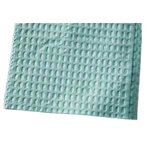 Tidi Patient Bibs BLUE 13" x 18" 3-Ply Paper/1-Ply Poly 500/Cs. Plain Rectangle