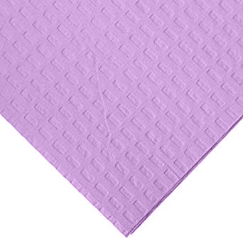 Tidi Choice - Lavender Waffle-Embossed Patient Bib (13" x 18") 500/Box. 2-Ply Paper/1-Ply Poly