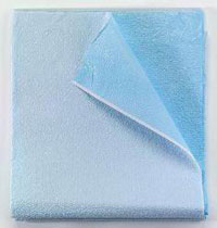 Tidi Blue Cover-All Drape Sheets 30" x 48", Case of 100 Sheets