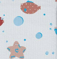 Tidi Choice - Under the Sea Waffle-Embossed Patient Bib (13" x 18") 250/Box. Specialty printed
