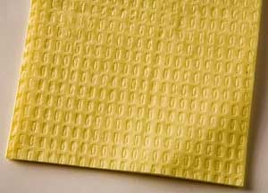 Tidi Patient Bibs YELLOW 13" x 18" 3-Ply Paper/1-Ply Poly 500/Cs. Plain Rectangle