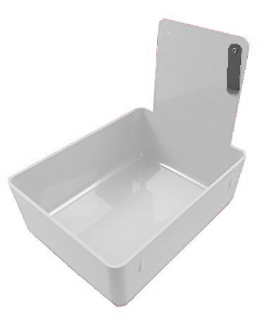 Tiger's Plastics Standard Lab Pans, White - w/ Stainless Steal Clip. 12/Box. Size: 7" x 5 3/4" x 2