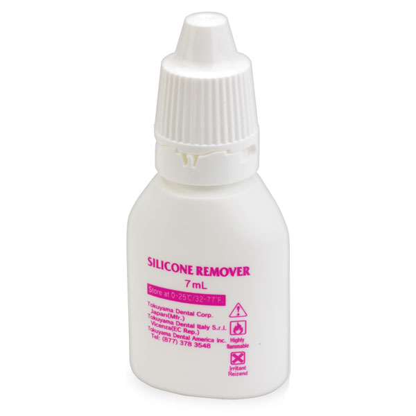 Sofreliner Silicone Remover 7 mL Bottle. Removes old silicone denture liner from acrylic denture