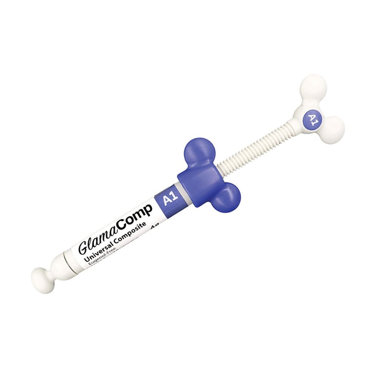 Top Quality Manufacturing GlamaComp Universal Composite, Light-Cure, A1, 1 x 4g Syringe. Comes