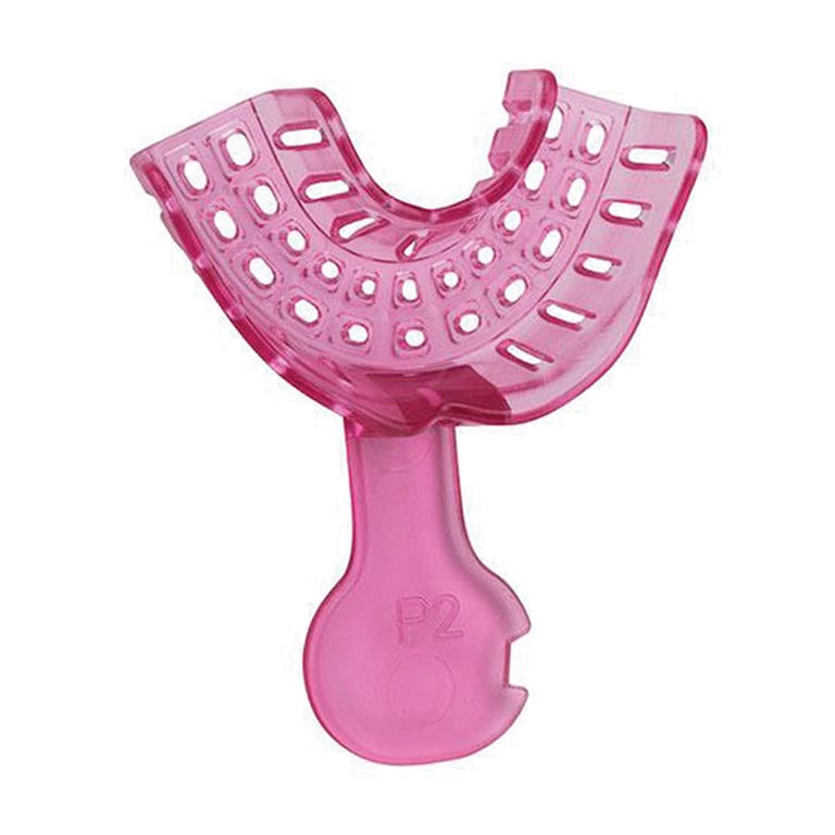 Top Quality Manufacturing Color-Brite/Crystal Colors Perforated Impression Trays, Anterior Lower