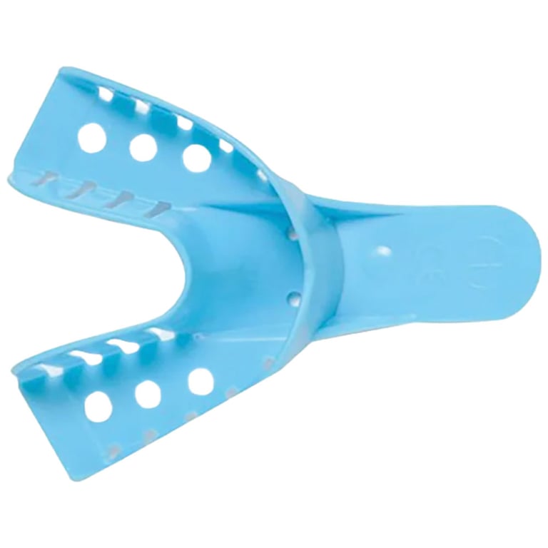 Top Quality Manufacturing #4 Medium Lower Perforated Impression Trays, 12/Pk. Disposable, non-slip