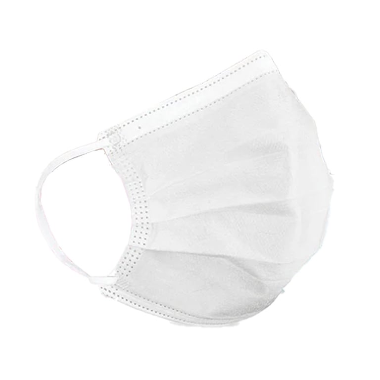 Top Quality Manufacturing 4-Ply ASTM 3 Earloop Face Mask, White, 50/Box. Fluid resistant, high
