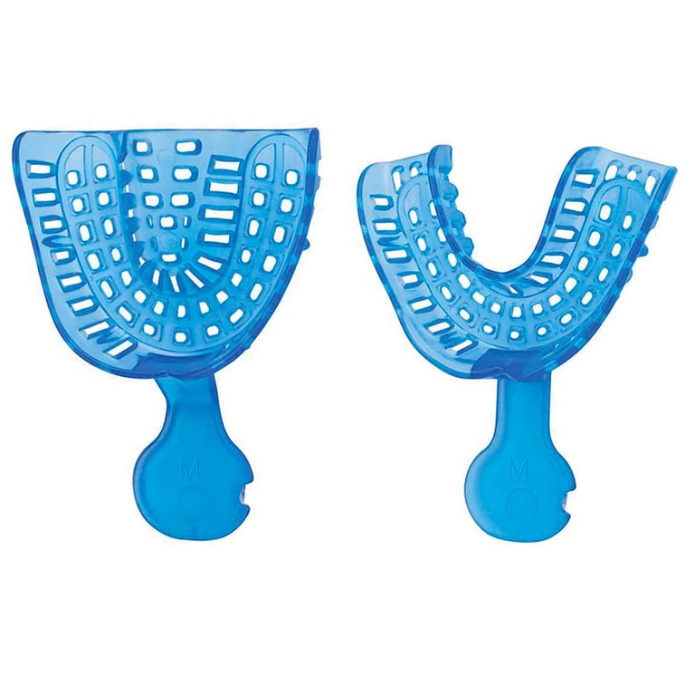 Top Quality Manufacturing Color-Brite/Crystal Colors Perforated Impression Trays, Medium Lower