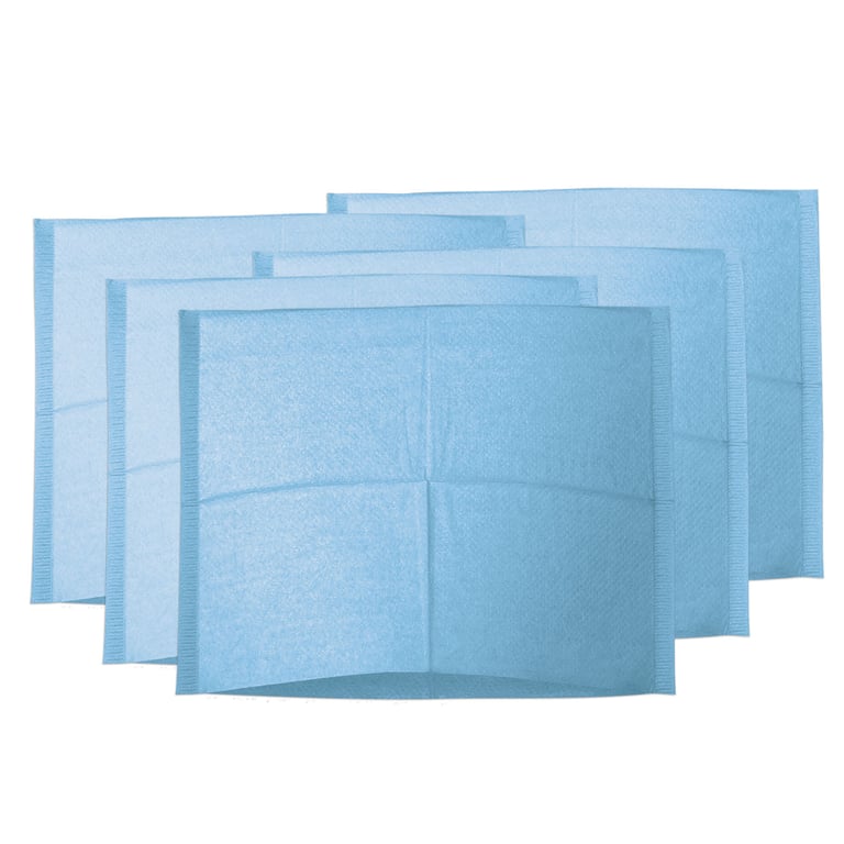 Top Quality Manufacturing 10" x 13" 2-Ply Tissue / Poly Headrest Cover, Non-Sterile, Blue, 500/Box