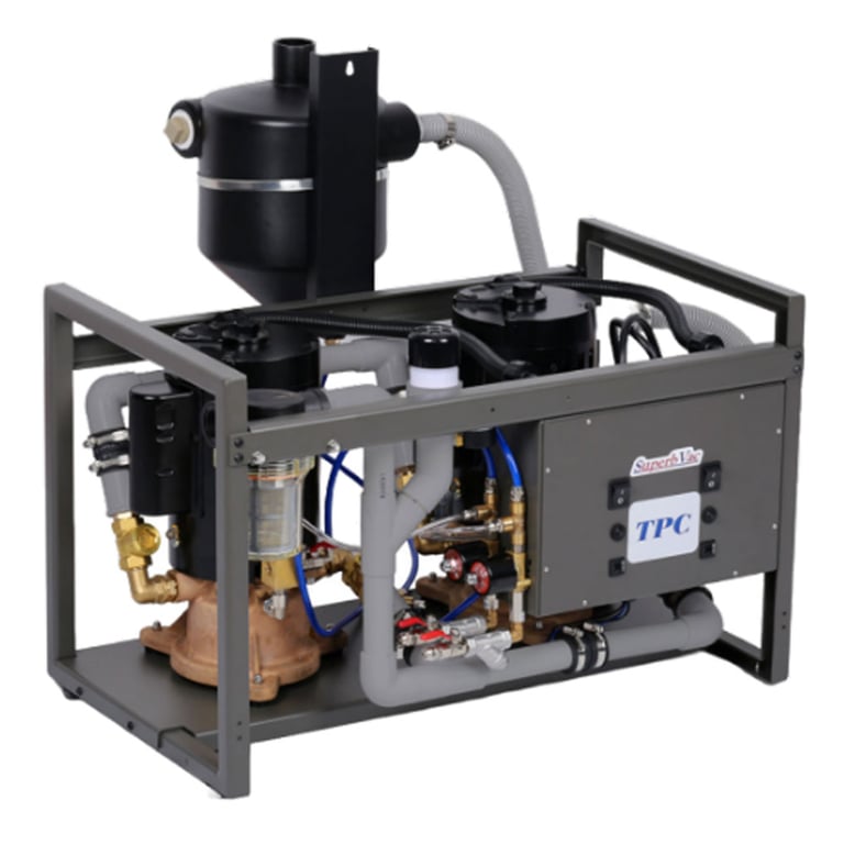 TPC Superb Vac 10-User Wet Ring Vacuum System, Twin 4 HP 220 V w/ Recycler, Single Unit. Durable