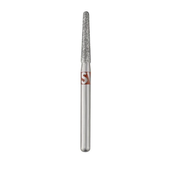 TriRockDental FG #856-016F Round End Taper, Fine Grit, Multi Use High Quality Diamond, 10/Pack