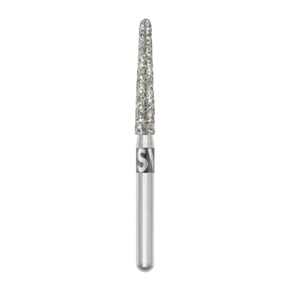 TriRockDental FG #856-025SC Round End Taper, Super Coarse High Quality Diamond, 10/Pack. Made