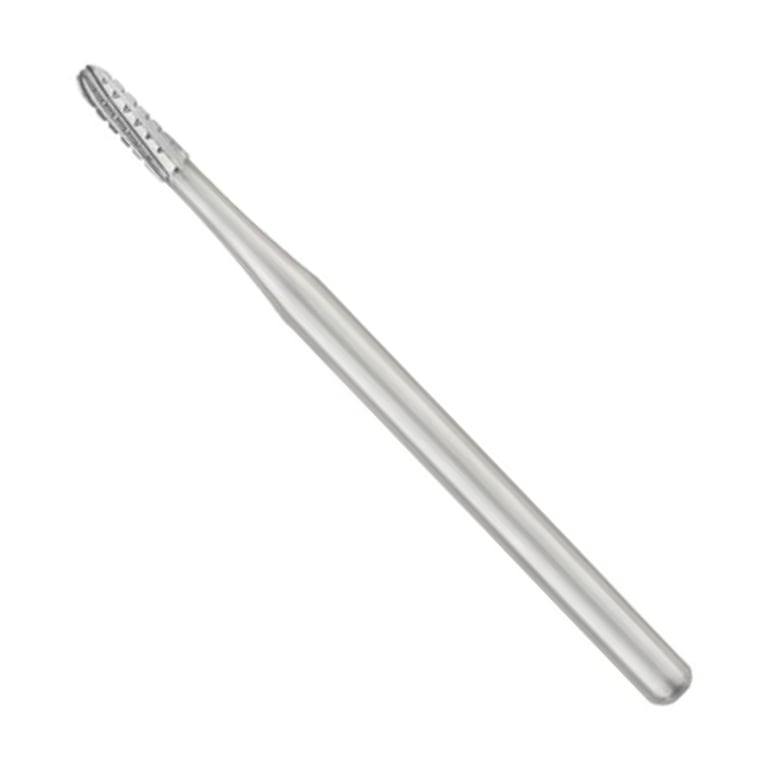TriRockDental FG #1558 Straight Round End Crosscut Carbide Burs, Single Use, 100/Pk. Head diameter