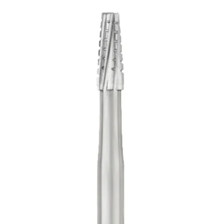 TriRockDental FG #703 SL (Surgical Length) Taper Flat End Crosscut Fissure (FG703SL-TRD-10)
