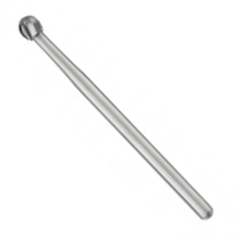 TriRockDental HP #8 Round Carbide Burs, Single Use, 10/Pk. Head diameter 2.3 mm, head length 1.7