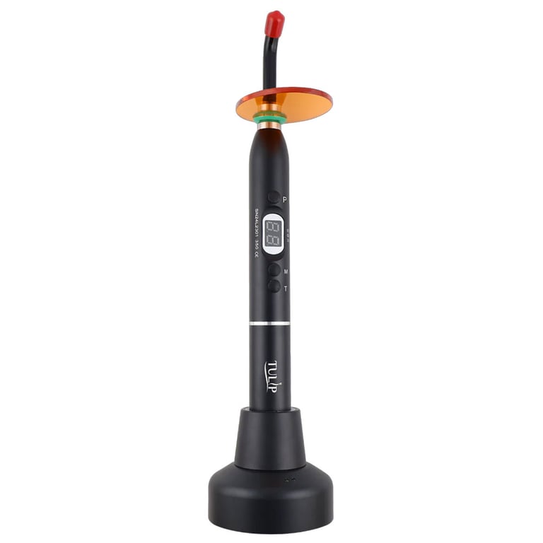 Tulip 4 LED Dental Curing Light, Stainless Steel, Black, 1/Pk. Delivers 1200 mW/cm² intensity