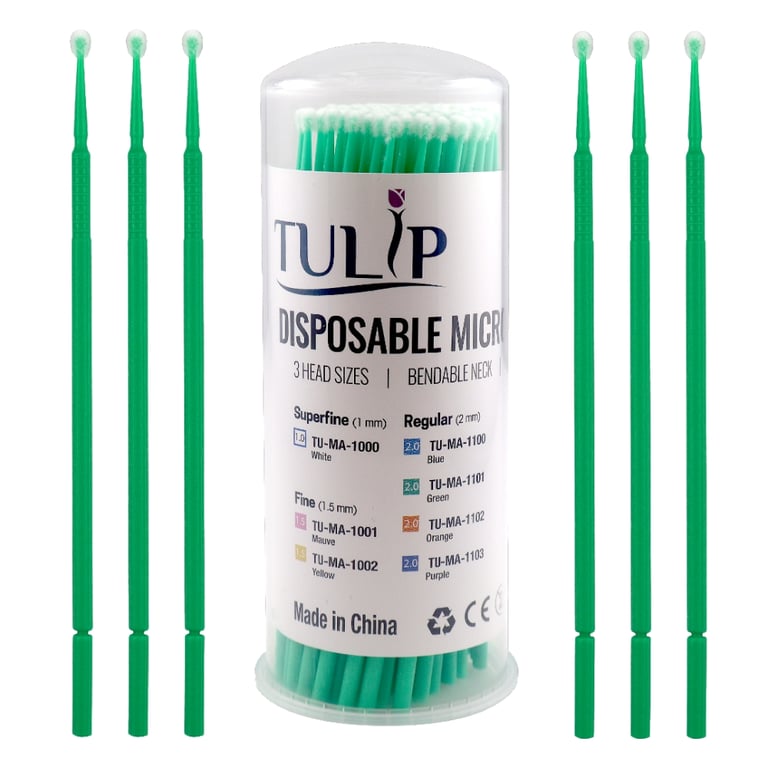 Tulip Regular Micro Applicator Brushes, 2.0mm, Gr