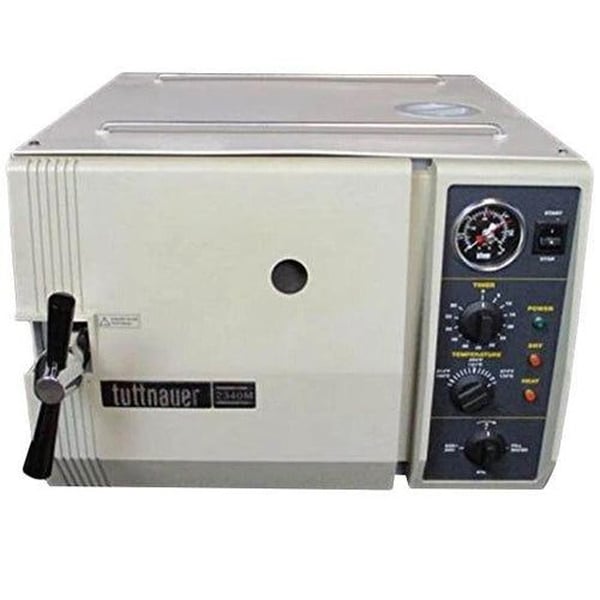 Tuttnauer (Refurbished) REFURBISHED Tuttnauer 2340M Manual Autoclave, 120V. Chamber 9" x 18"