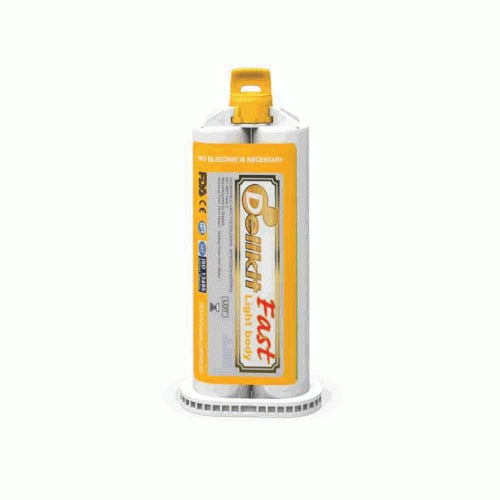 Delikit Light Body, Fast Set 50 x 50 mL Cartridges. CVPS Impression Material. Working time: 0:40