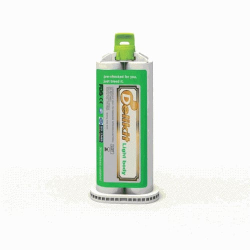 Delikit Light Body, Regular Set 4 - 50 mL Cartridges VPS Impression Material. Working time: 1:30