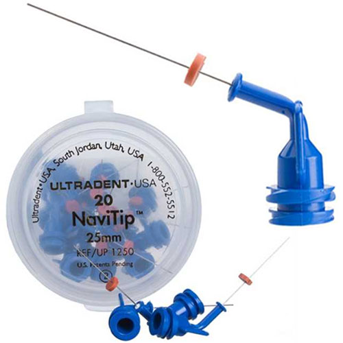 NaviTip Delivery Tips - 30ga 25mm Blue, 20/Pk. Controlled delivery to the apex. Flexible