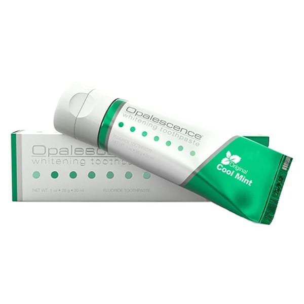 Opalescence Whitening Toothpaste. The Original. 24 - 1oz Tubes. Cool Mint flavor. Efficient, quick