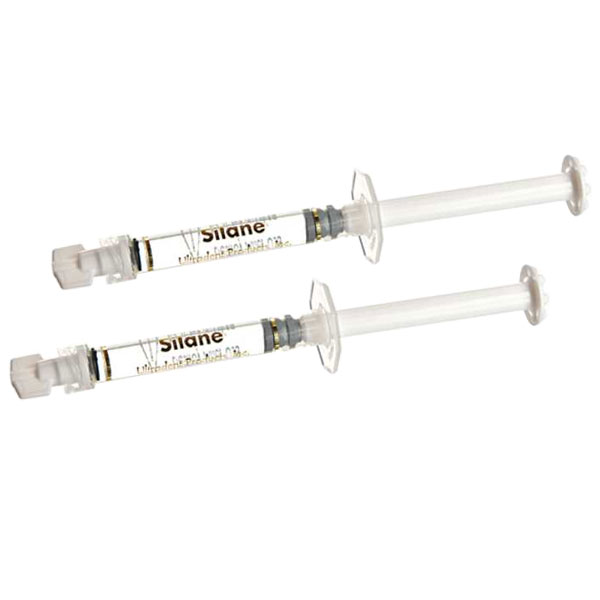 Silane Mini Refill: 2 x 1.2 ml syringes. When used with Porcelain Etch and a quality bonding