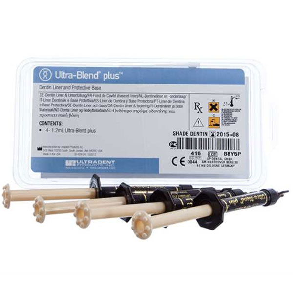 Ultra-Blend plus Dentin Liner and Protective Base. 4 - 1.2ml Dentin Syringes. Light-activated