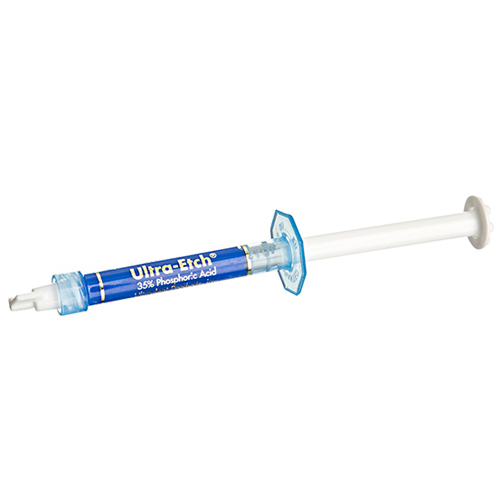 Ultra-Etch refill: 4 x 1.2 ml syringes, 35% phosphoric acid gel solution. Distinctive blue color