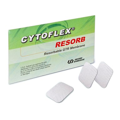 Cytoflex Resorb Resorbable Barrier Membrane 12mm x 24mm, 1/Pk. Synthetic microporous barrier