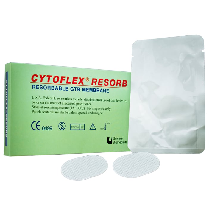 Cytoflex Resorb Resorbable Barrier Membrane 20 mm x 25 mm, 1/Pk. Synthetic microporous barrier