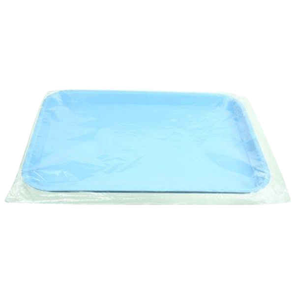 UniPack Tray Sleeves Plastic, Large, 11-5/8" x 14-1/2", 500/Box. Disposable clear plastic sleeves