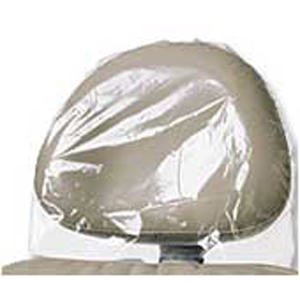 UniPack Clear poly headrest cover, Large 14" x 9.5" x 2", 250/box