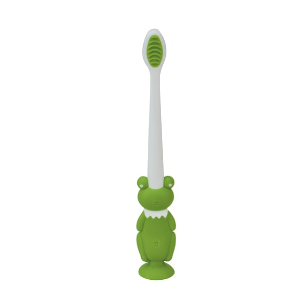 SmartSmile Pedo Frog Suction Cup Toothbrush with Tongue Cleaner, Soft ...