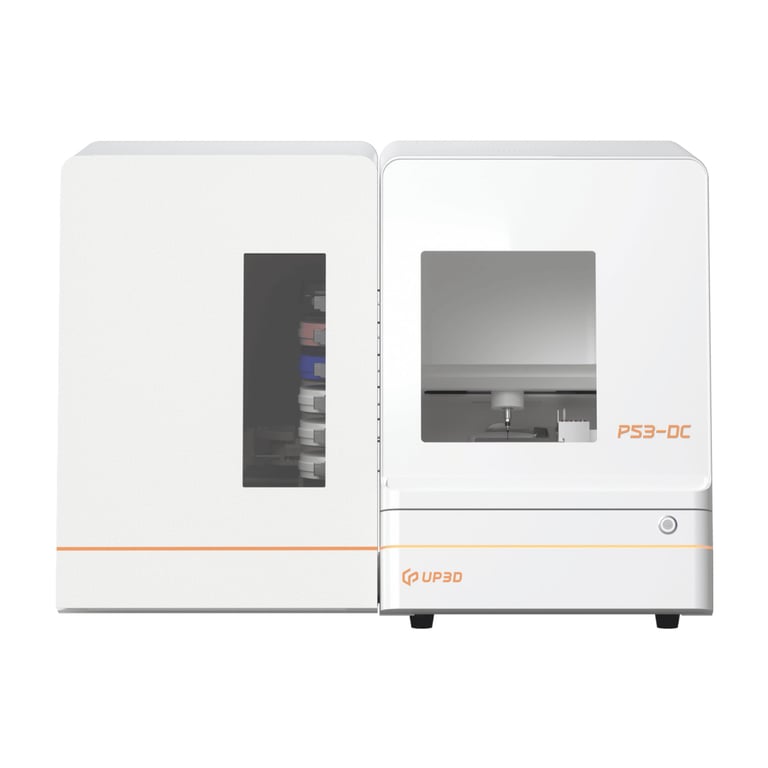 UP3D P53DC 5-Axis Intelligent Dry Milling Machine with Disc Changer, Complete System. Accommodates