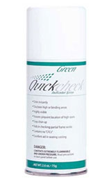 Quick Check Indicating Spray-Green 75g Spray Can. No CFC's. Patented Spray Button with applicator