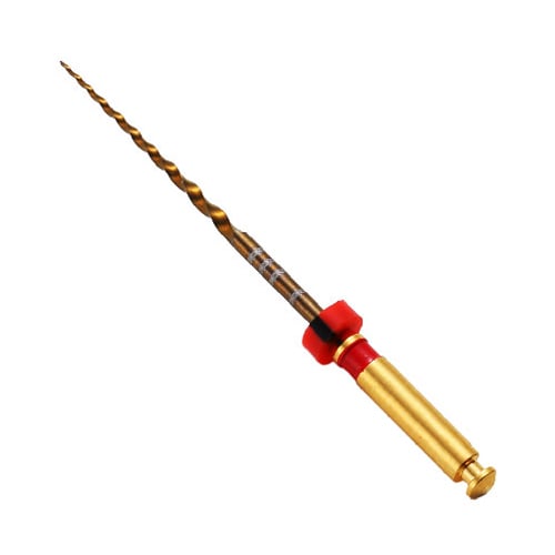Vakker 25mm F2 V Taper Gold NiTi Rotary Engine Files 6/Pk. Suitable for Protaper or Protaper Gold