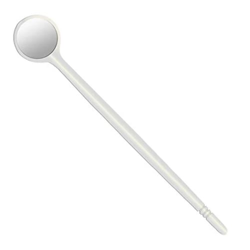 Vakker Disposable Oral Mirrors - White Plastic, 100/Pk. Individually Wrapped