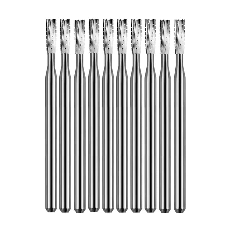 Vakker FG #559 SL (Surgical Length) Straight Flat End Crossscut Fissure Carbide Burs, 10/Pk