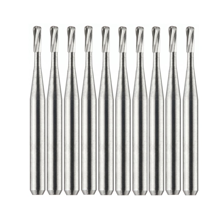 Vakker FG #245SS (Short Shank) Amalgam Preparation Carbide Burs, 10/Pk. Overall length : 16.5mm