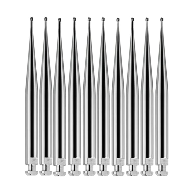 Vakker LA #1/2 Pointed Football Carbide Bur, 10/Pk. Overall length : 22mm, shank diameter
