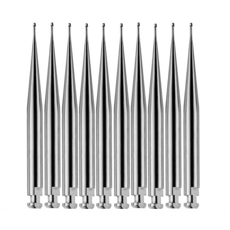 Vakker LA #1/4 Pointed Football Carbide Bur, 10/Pk. Overall length : 22mm, shank diameter