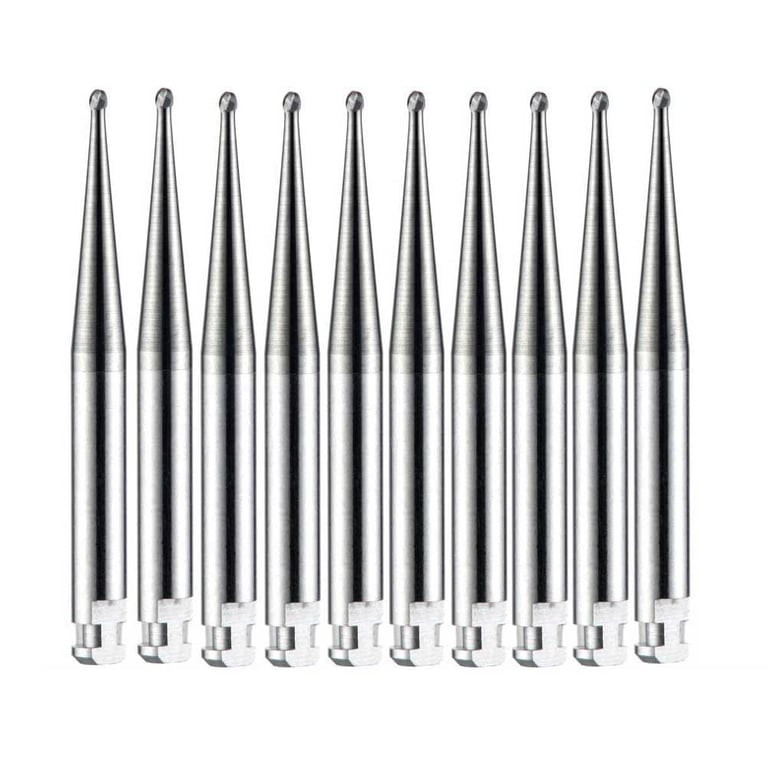 Vakker LA #1 Round Carbide Bur, 10/Pk. Overall length : 22mm, shank diameter : 2.35mm, head