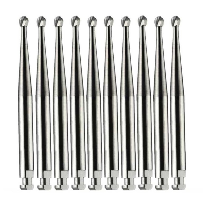 Vakker LA #4 Round Carbide Bur, 10/Pk. Overall length : 22mm, shank diameter : 2.35mm, head