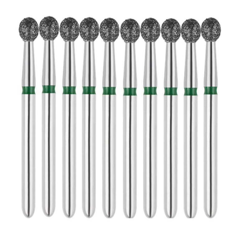 Vakker FG #801.022 Coarse Grit Round Diamond Bur, 10/Pk. 151µm, overall length : 19mm, head
