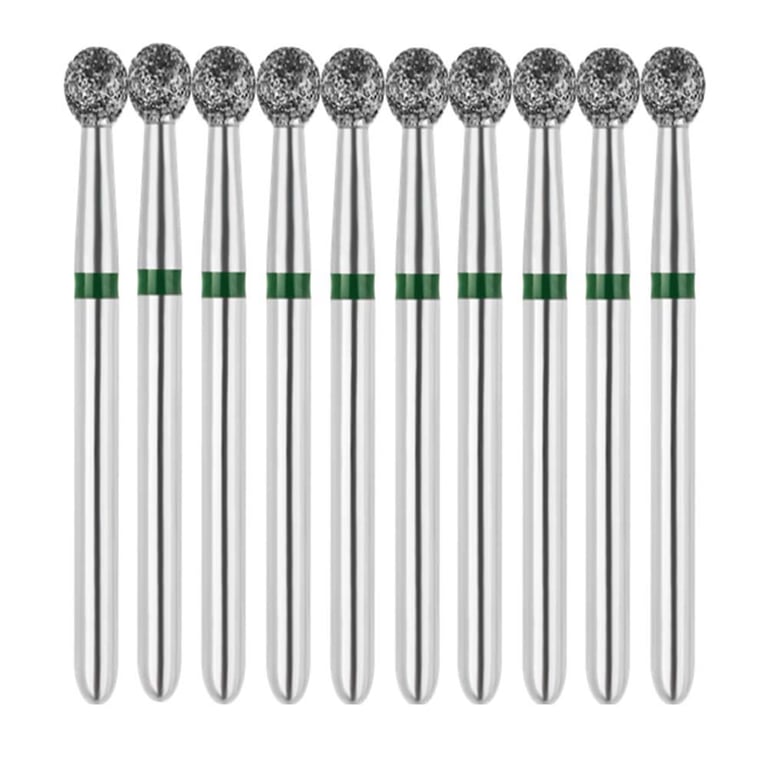Vakker FG #801.023 Coarse Grit Round Diamond Bur, 10/Pk. 151µm, overall length : 19mm, head