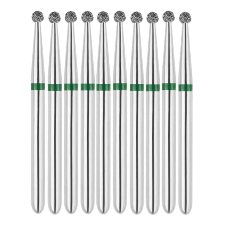 Vakker FG #801L.014 Coarse Grit Round Diamond Bur, 10/Pk. 151µm, overall length : 22mm, head