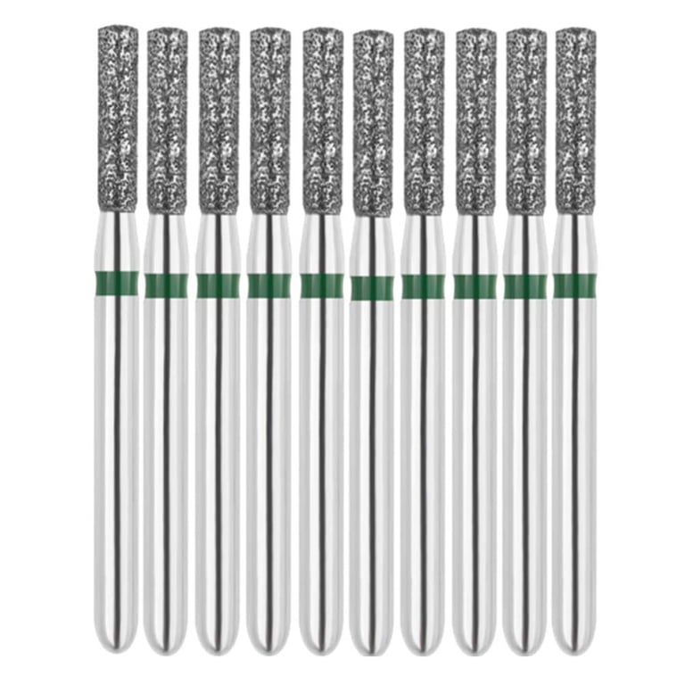 Vakker FG #836.014 Coarse Grit Flat End Cylinder Diamond Bur, 10/Pk. 151µm, overall length : 21mm
